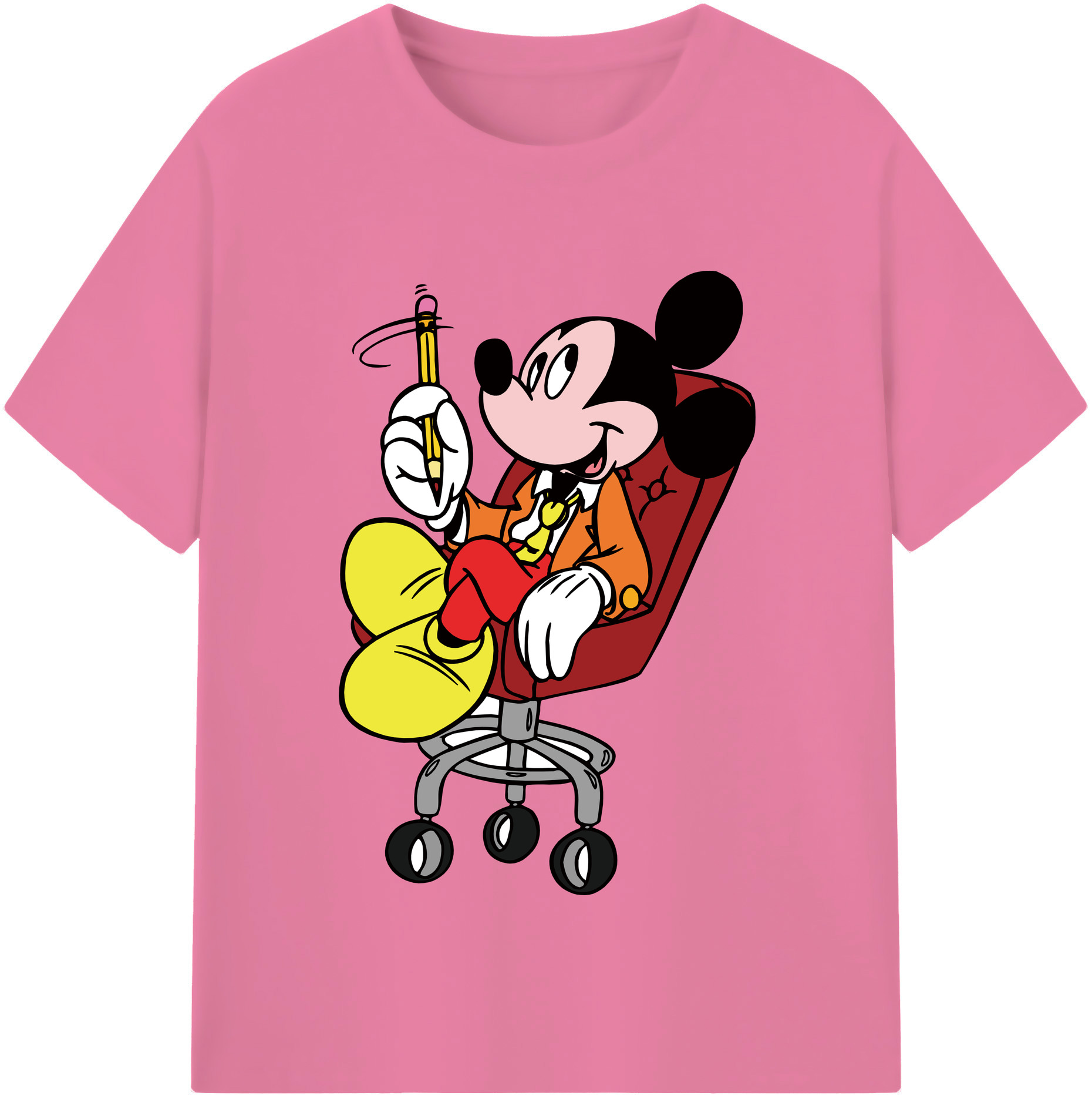 （画像用） ミッキーマウス Mickey Mouse 綿100％半袖Tシャツ（フロントプリント）